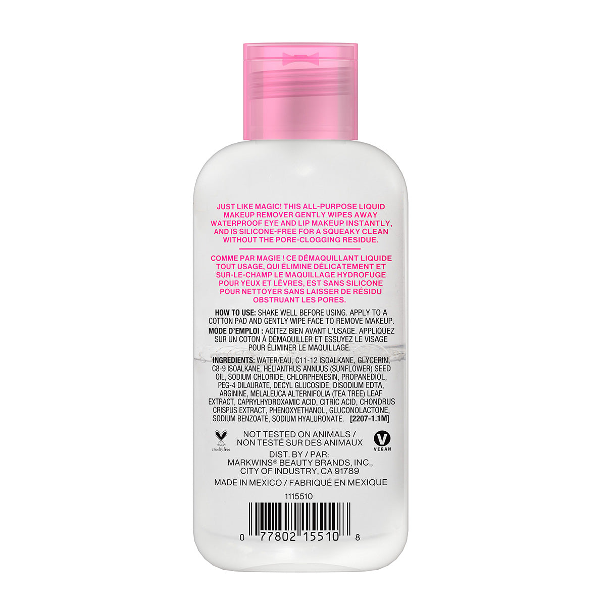 Desmaquillante a Prueba de Agua Sin Silicona Wet N Wild