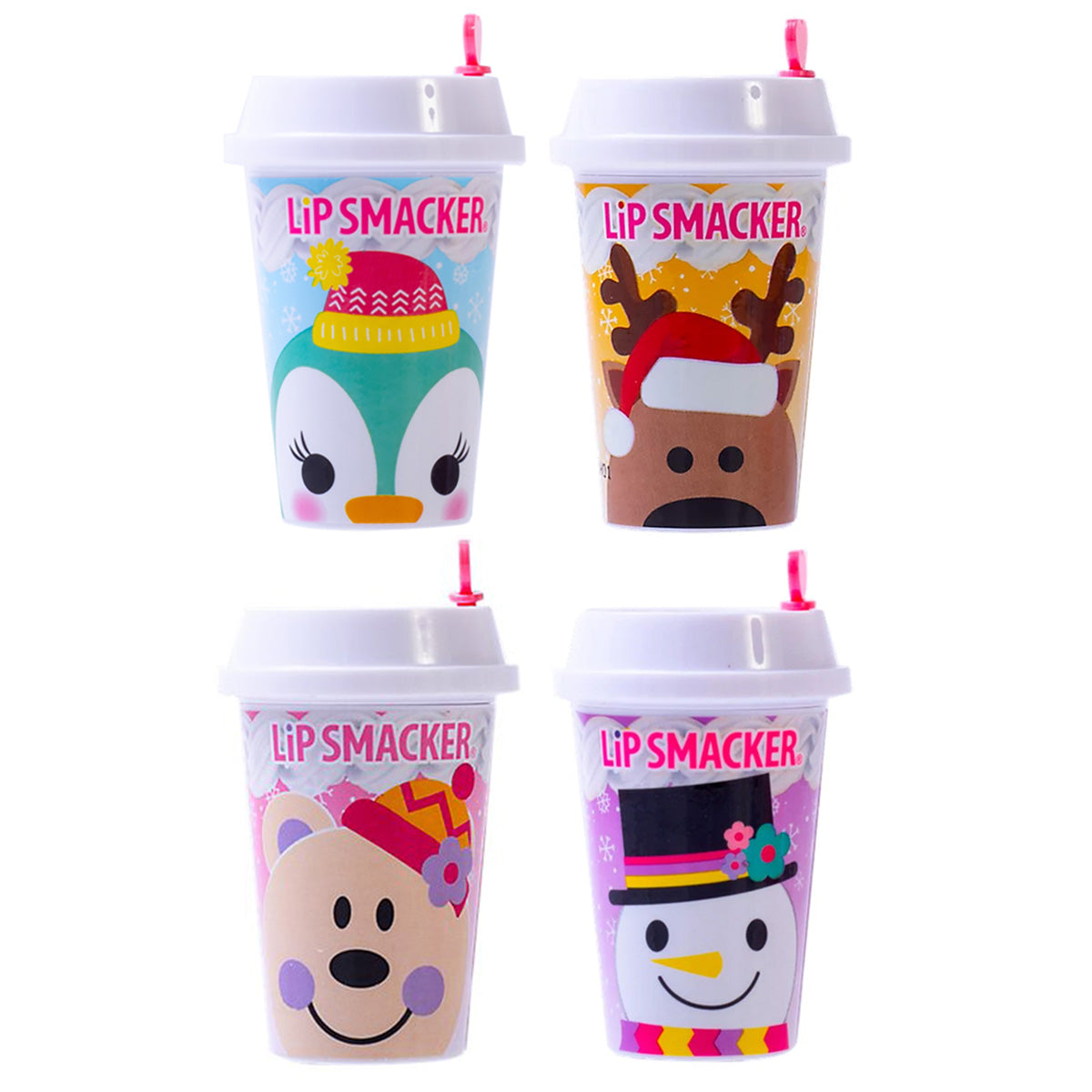 Kit Balsamos Sabor Bebidas de Navidad Lip Smacker