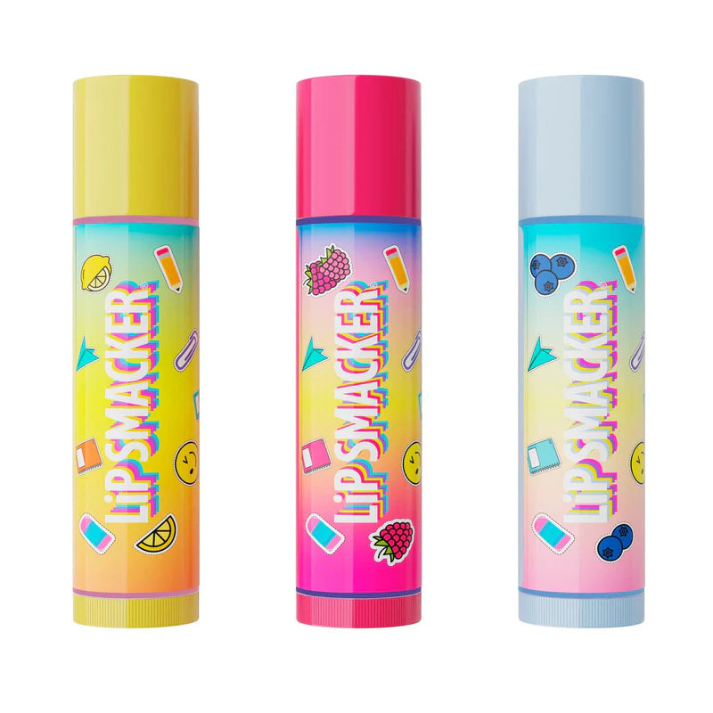 TRIO BÁLSAMOS LABIALES PENCIL BOX BACK TO SCHOOL LIP SMACKER