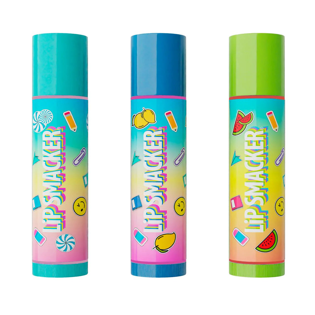 TRIO BÁLSAMOS LABIALES + LIBRETA BLUE BACK TO SCHOOL LIP SMACKER