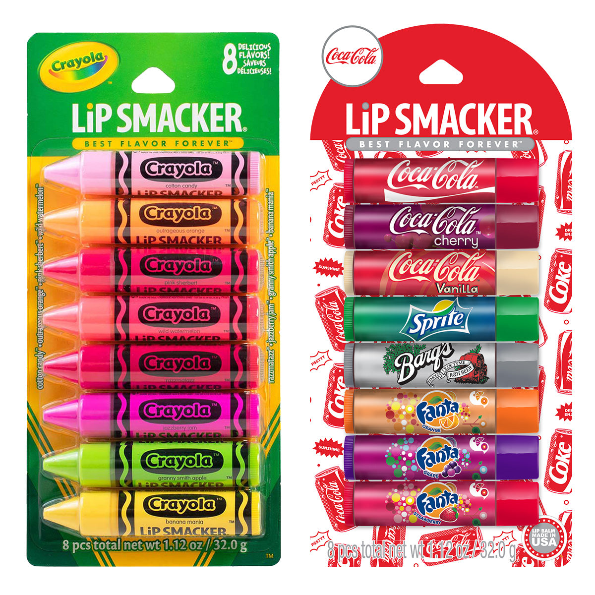 Kit 2 Party Pack Crayola y Coca-cola - Lip Smacker