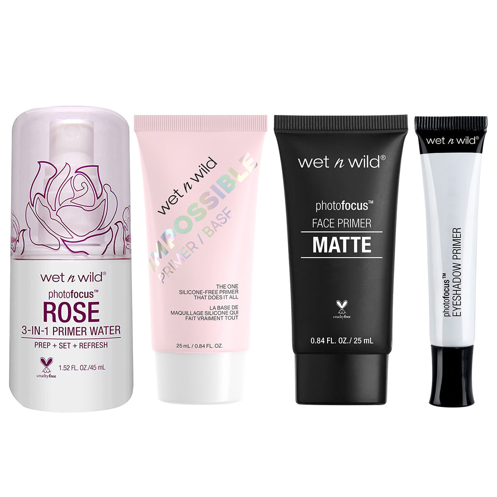 Kit Primers Base de Maquillaje, Primer de Ojos, Matificantes Wet N Wild Prime Tienda Para Mi