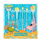 Set Brochas Maquillaje Bob Esponja X Wet N Wild 5 Piezas Color Azul
