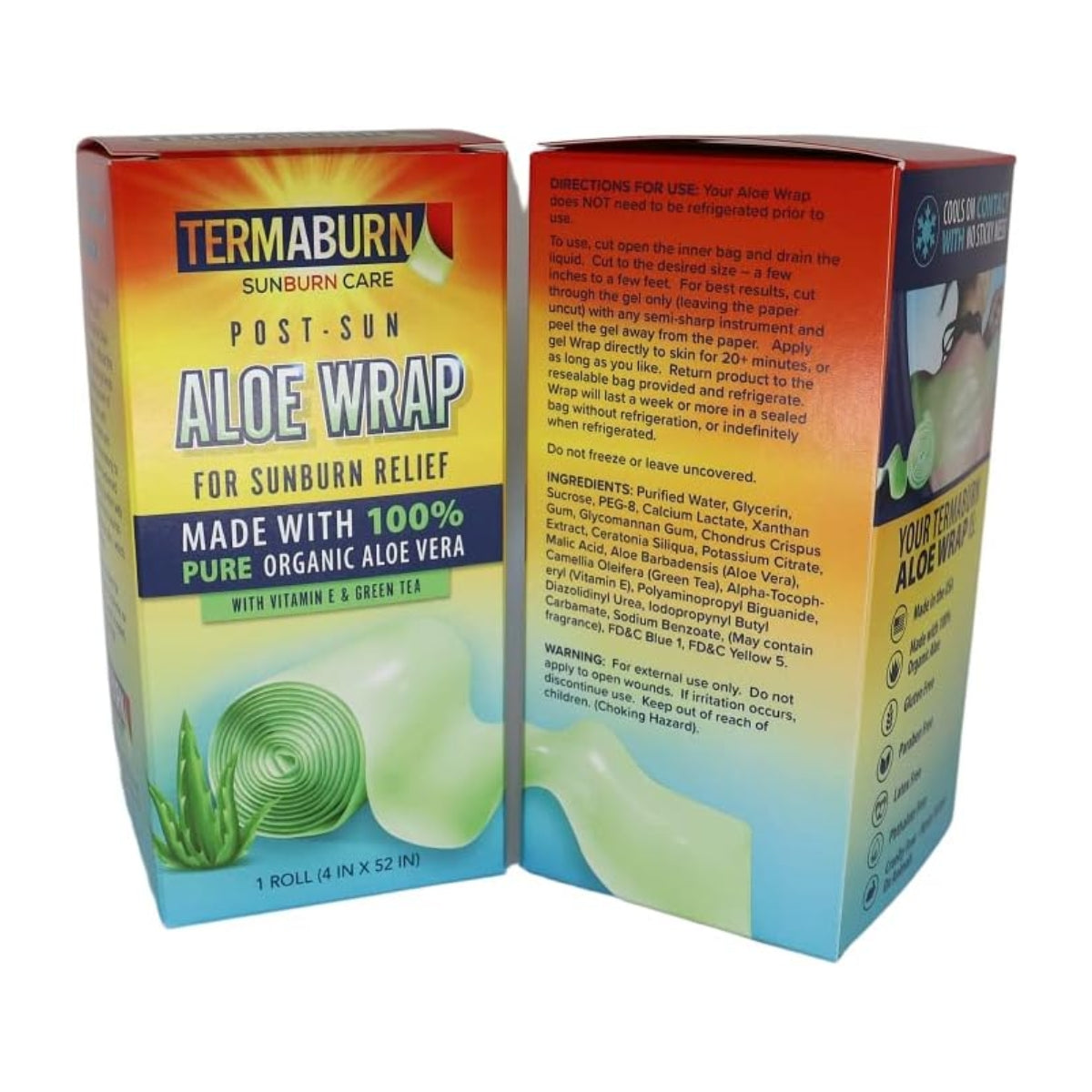 Banda de Aloe Vera Para Quemaduras De Sol - TermaBurn