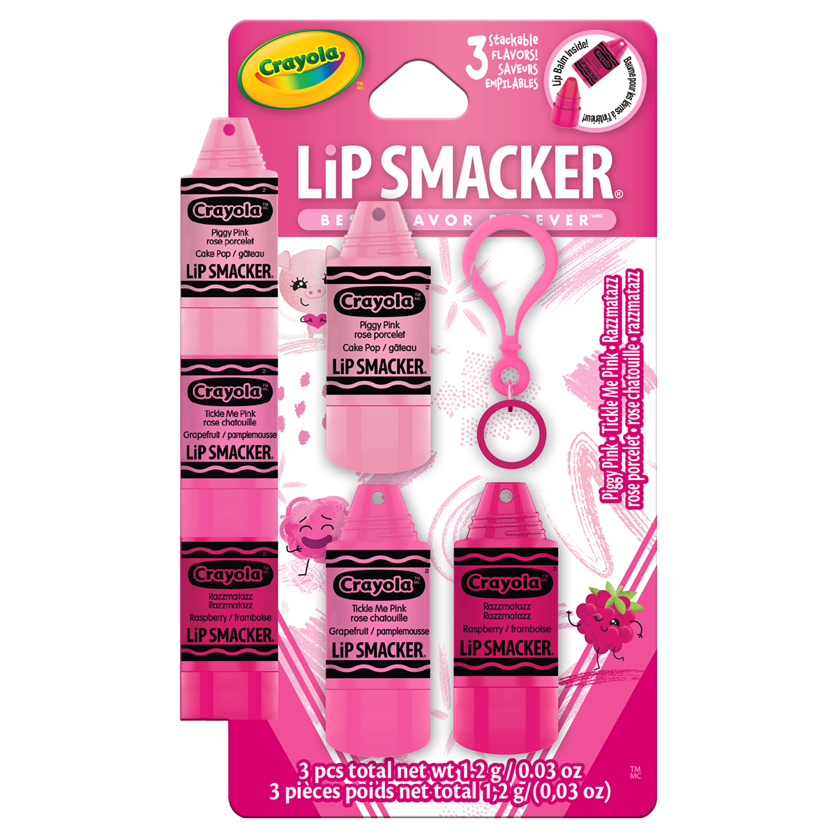 Lip Smacker-crayola Colección Apilable Rosa-bálsamo Labial - Tienda Para Mi