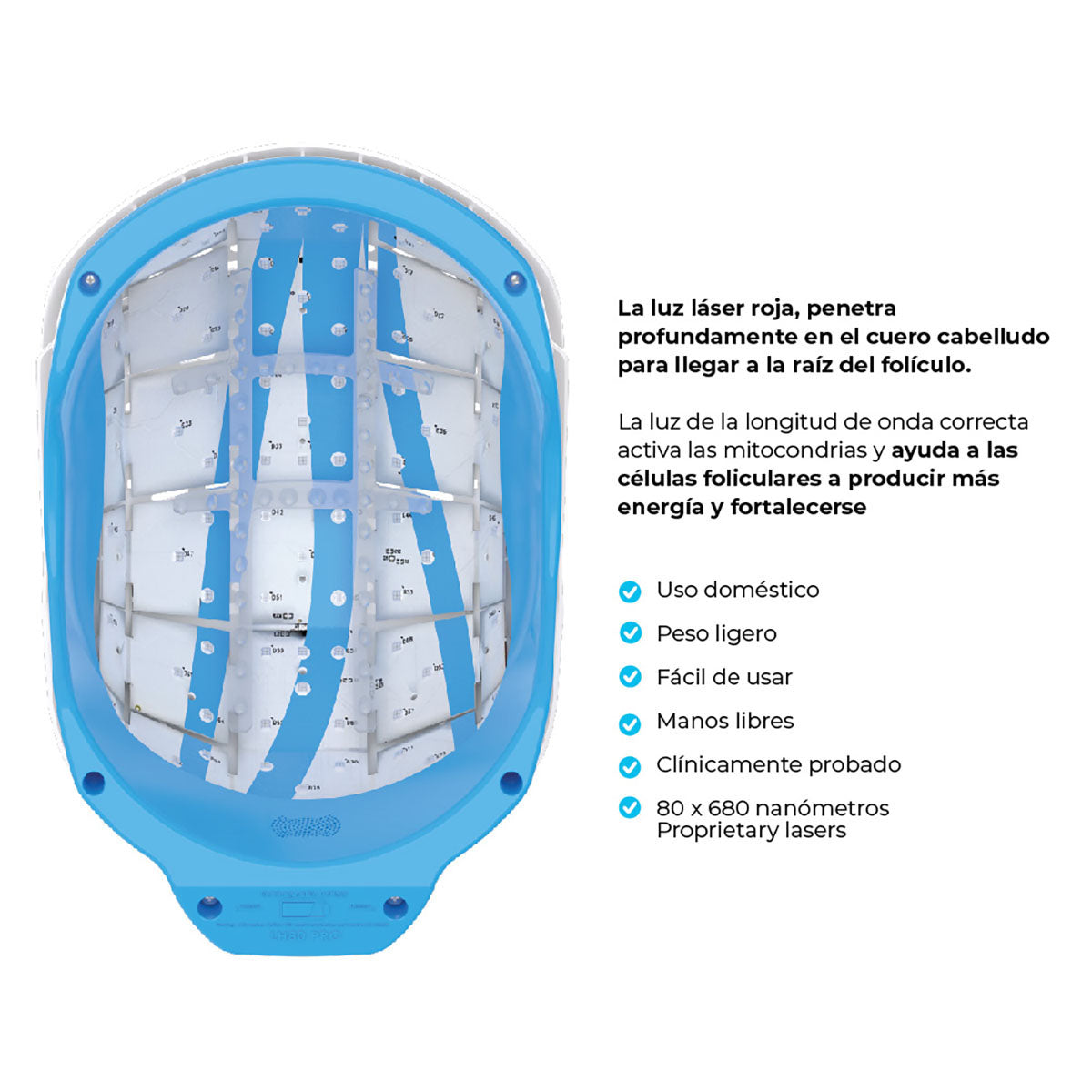 Casco Crecimiento De Cabello A Base De Láser Theradome Lh80
