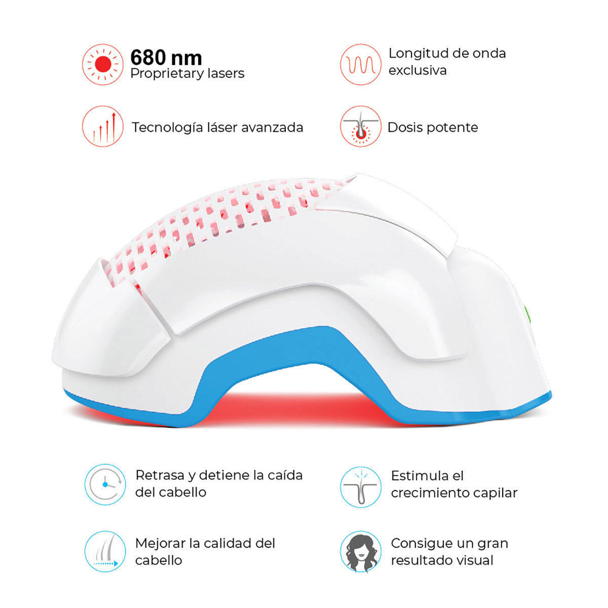 Casco Crecimiento De Cabello A Base De Láser Theradome Lh80