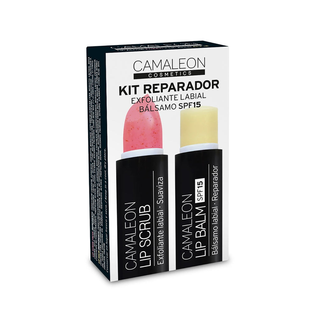 Camaleon cosmetics - Kit Reparador De Labios Exfoliante + Balsamo Labial - Tienda Para Mi